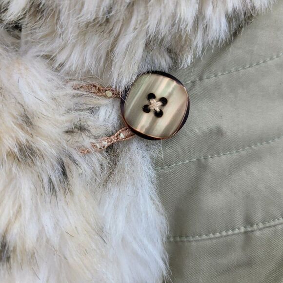 Vintage 70's Reversible Vegan Faux Fur Raincoat M Snow Leopard Animal Pockets - Picture 11 of 16